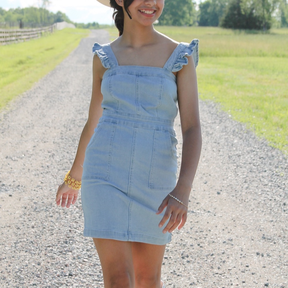 Follow your Heart denim mini dress
